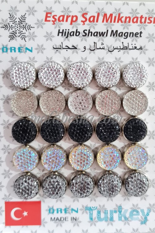 Silver Colored Hijab Magnets