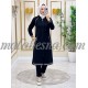 2 pieces Black jacket suit with white lines and pants
