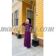 Burgundy sporty abaya with buttons in the middle