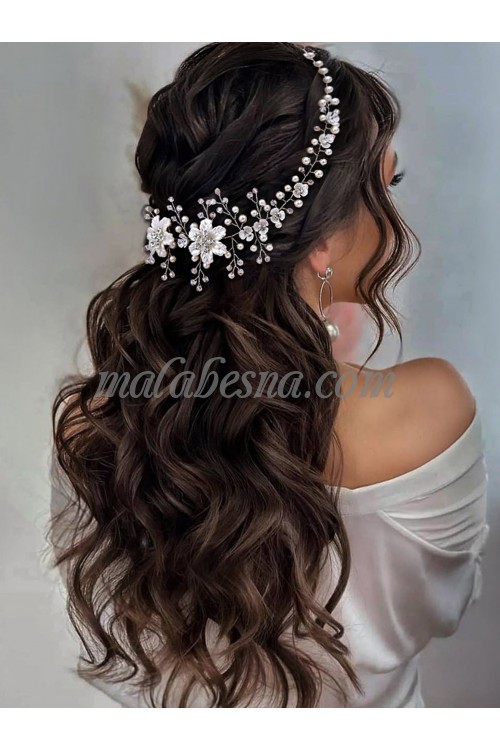 Flower Hair Band For Wedding Elegant