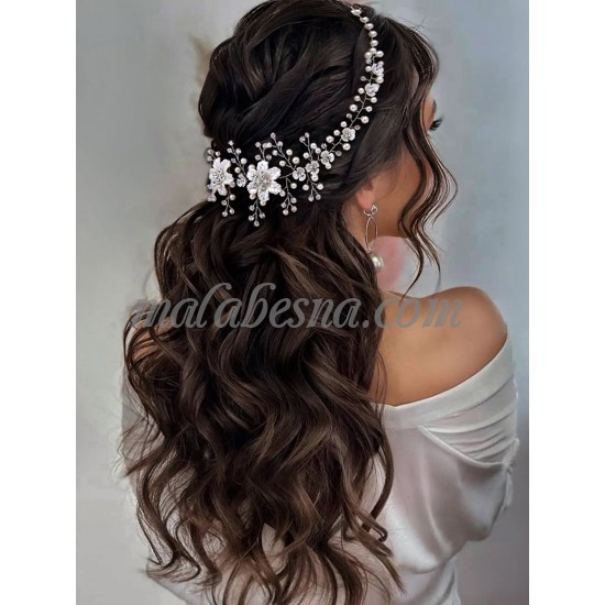 Flower Hair Band For Wedding Elegant