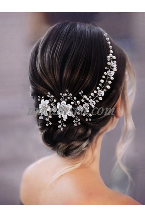 Flower Hair Band For Wedding Elegant