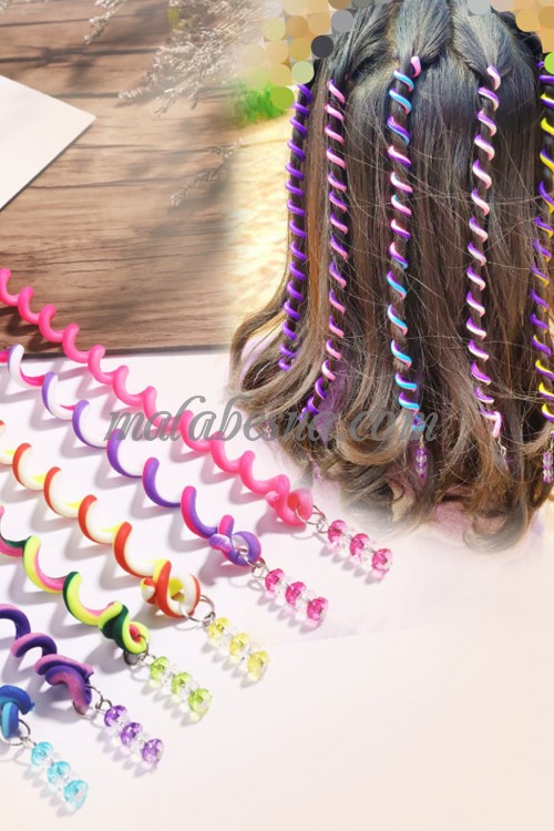 6 Children colored hair ties