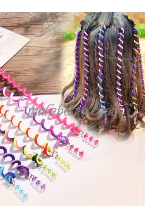 6 Children colored hair ties