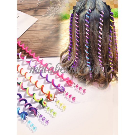 6 Children colored hair ties