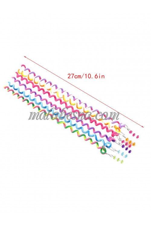 6 Children colored hair ties