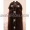 6 silver hair clips cylinder design