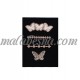4 pieces pink watch accessory butterfly shape