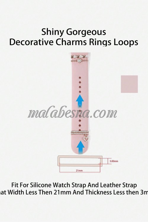 3 pieces Multi color heart pins for the watch strap heart shape