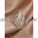 Open Golden color ring with white and yellow shiny stones Open Golden color ring with white and yellow shiny stones