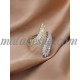 Open Golden color ring with white and yellow shiny stones Open Golden color ring with white and yellow shiny stones