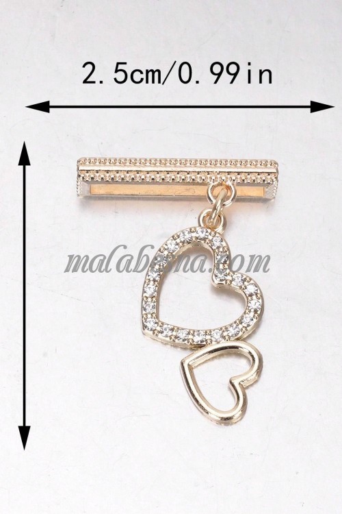 Two hearts attached silver watch strap