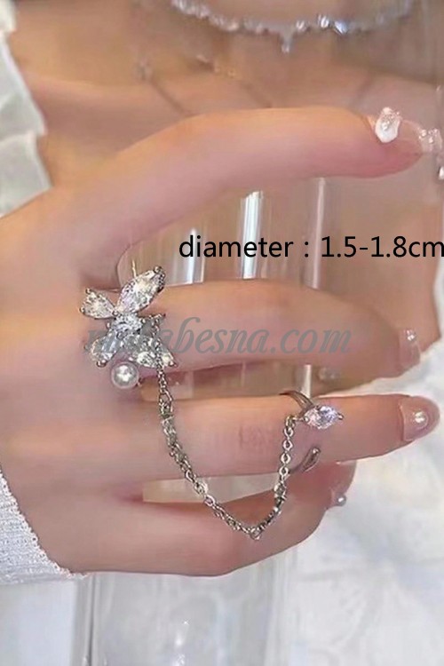 2 attached rings butterfly