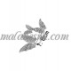 Silver open ring with 2 butterflies