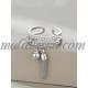 Silver open ring with bell
