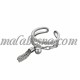Silver open ring with bell