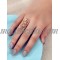 Flower pattern golden ring