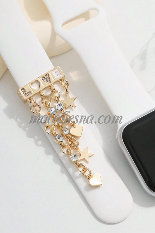 Watch ring with the word love and hearts and stars