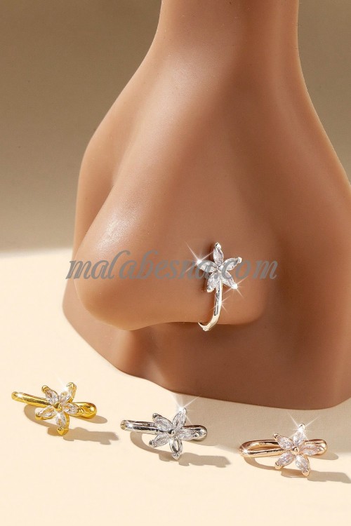 4 Pieces nose ring with flower