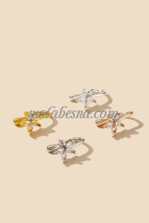 4 Pieces nose ring with flower