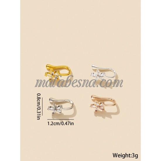 4 Pieces nose ring with flower 4 Pieces nose ring with flower