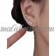Silver earrings with diamond in the middle