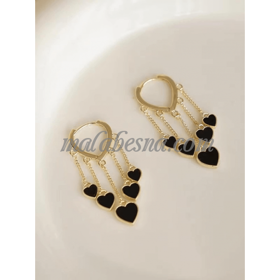 Golden heart drop earrings Golden heart drop earrings
