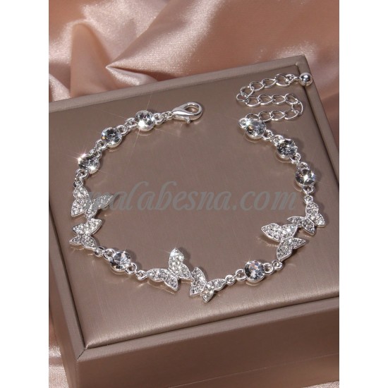 Silver Rhinestone bracelet with many Butterfly Silver Rhinestone bracelet with many Butterfly