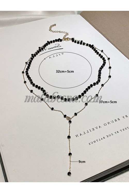Gold Y Lariat Necklace