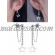 Silver hollow star earring with chains Silver hollow star earring with chains