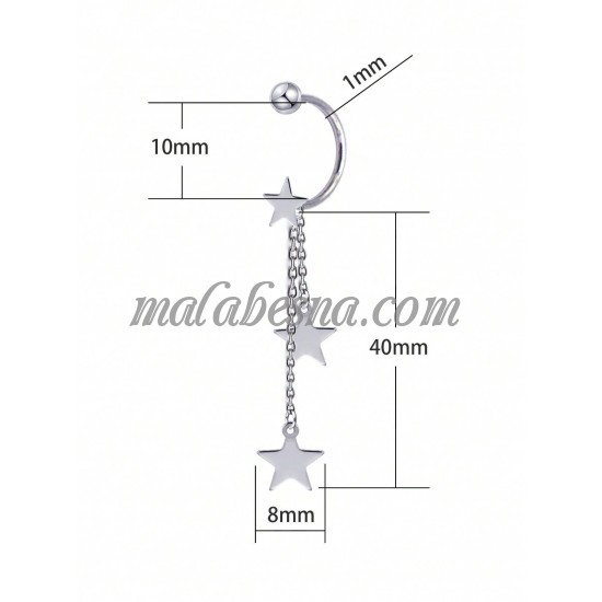 Silver earrings with stars