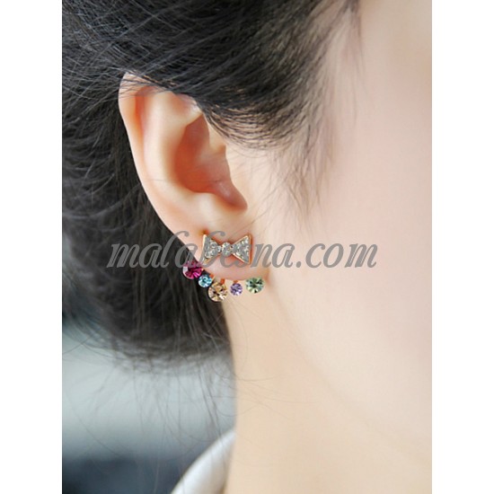 Golden Rhinestone Bowknot Ear Clip Golden Rhinestone Bowknot Ear Clip