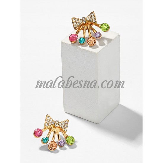 Golden Rhinestone Bowknot Ear Clip Golden Rhinestone Bowknot Ear Clip