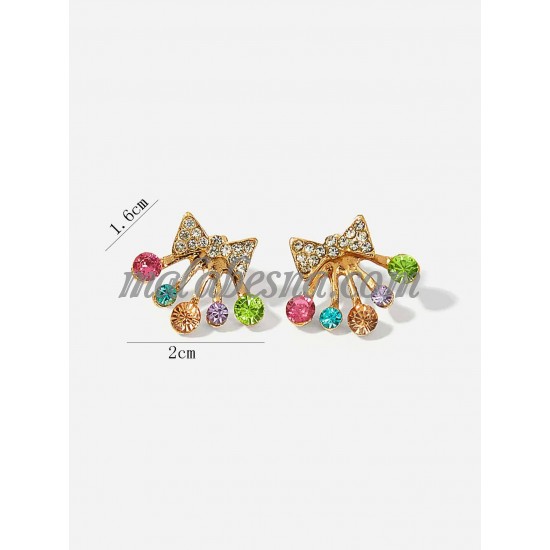 Golden Rhinestone Bowknot Ear Clip Golden Rhinestone Bowknot Ear Clip