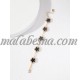 Golden bracelet with black flower and diamonds