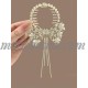 Butterfly Hair Clip with Flowers, Pearls and Rhinestones