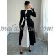 Black dress with white in the middle