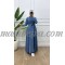 Blue jeans dress with belt and front buttons