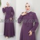 Purple abaya with pattern on the chest and the sleeves Purple abaya with pattern on the chest and the sleeves