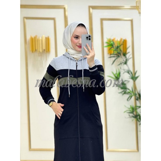 2 pieces black jacket with green line on the jacket 2 pieces black jacket with green line on the jacket