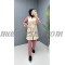 2 pieces pink and beige suit