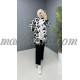 3 Pieces balck and white suit with flowers pattern on the jacket 3 Pieces balck and white suit with flowers pattern on the jacket