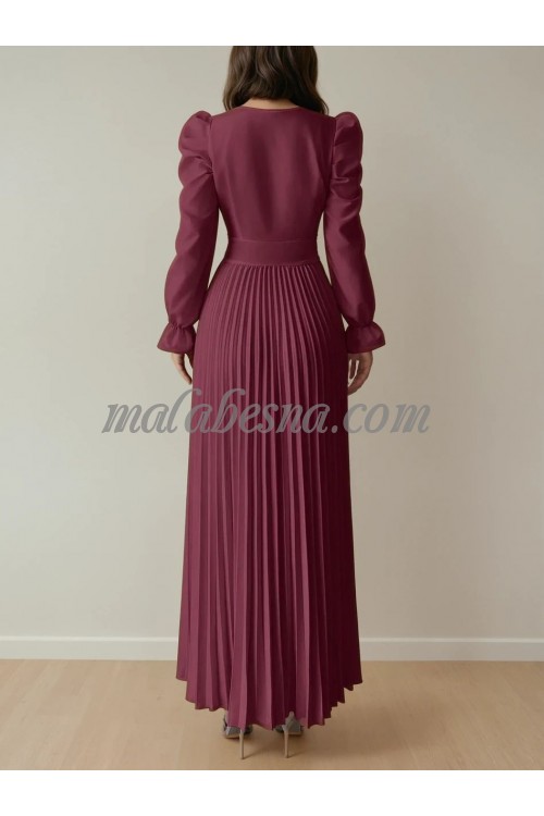 Burgundy waivy dress