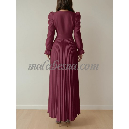 Burgundy waivy dress