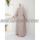 Beige abaya with shiny pearls Beige abaya with shiny pearls