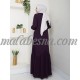 purple abaya with zipper and zigzag design from down purple abaya with zipper and zigzag design from down