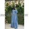 Jeans dress with pattern and infront buttons