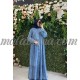 Jeans dress with pattern and infront buttons