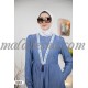 Blue jeans dress with layers and Cloche dress with pattern on V on the chest Blue jeans dress with layers and Cloche dress with pattern on V on the chest