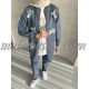 3 Pieces petrol suit with flowers pattern on the jacket 3 Pieces petrol suit with flowers pattern on the jacket